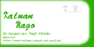 kalman mago business card